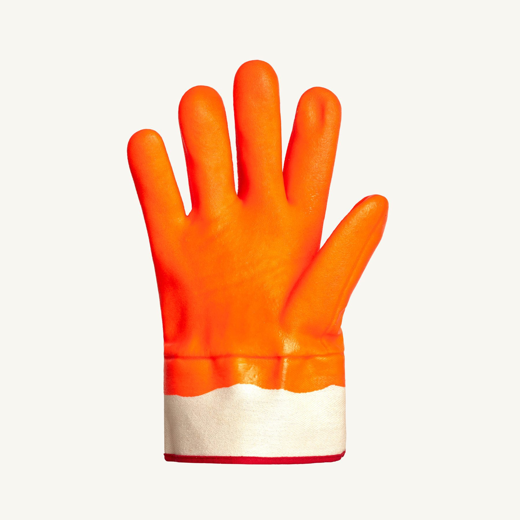 NS300B Superior Glove® North Sea™ Insulated Water-Proof Orange PVC Winter Gloves w/ Safety Cuff